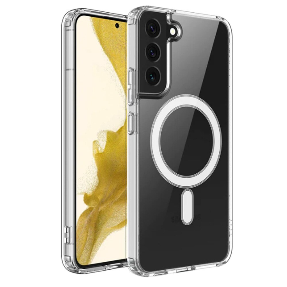 Husa MagSafe HTPMAG compatibila cu Samsung Galaxy S23 Plus, Atasare Clear Case