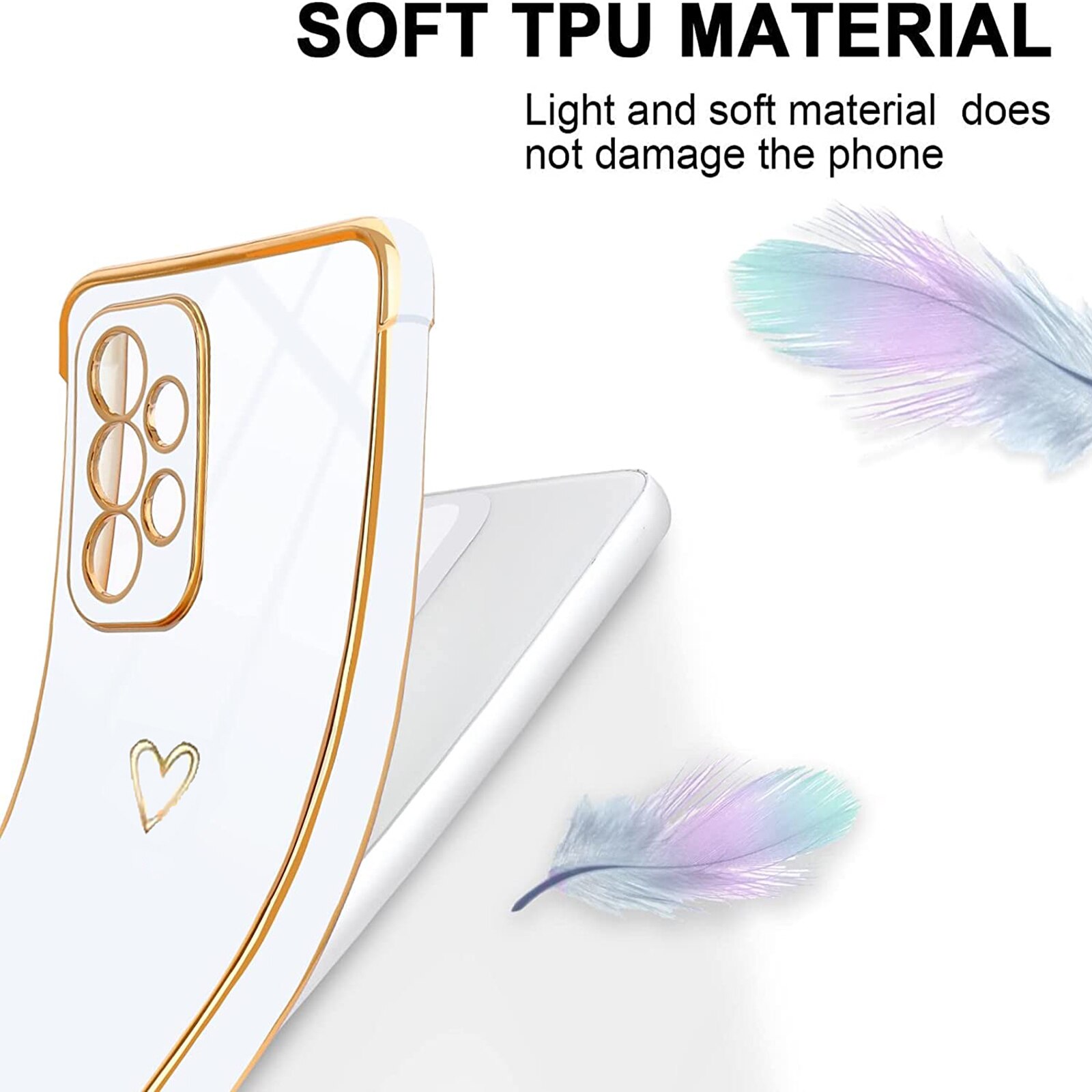 Husa de Protectie, Darklove, Compatibila cu Samsung Galaxy A53 5G, TPU, antisoc, cu decupaje camere, Alb