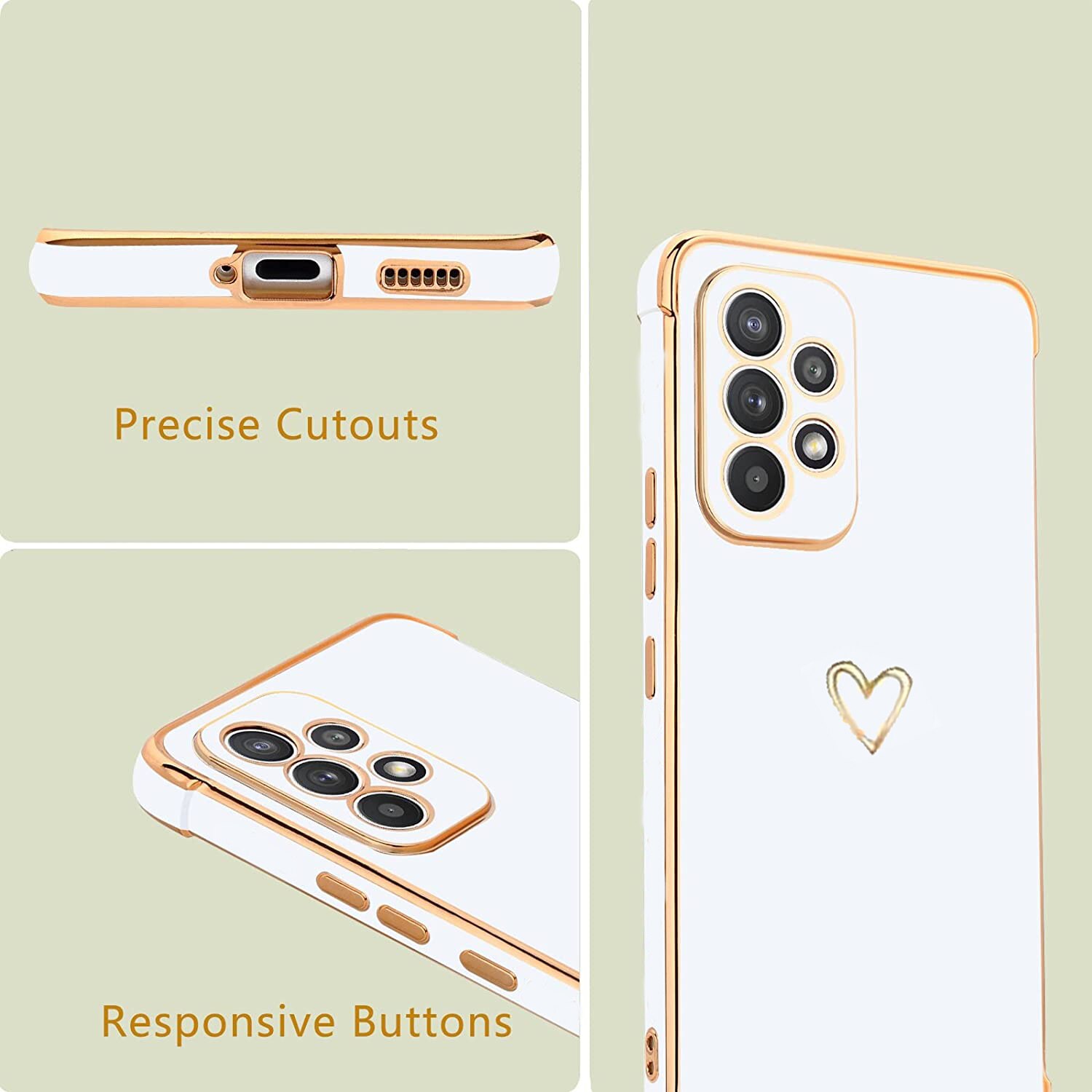 Husa de Protectie, Darklove, Compatibila cu Samsung Galaxy A53 5G, TPU, antisoc, cu decupaje camere, Alb