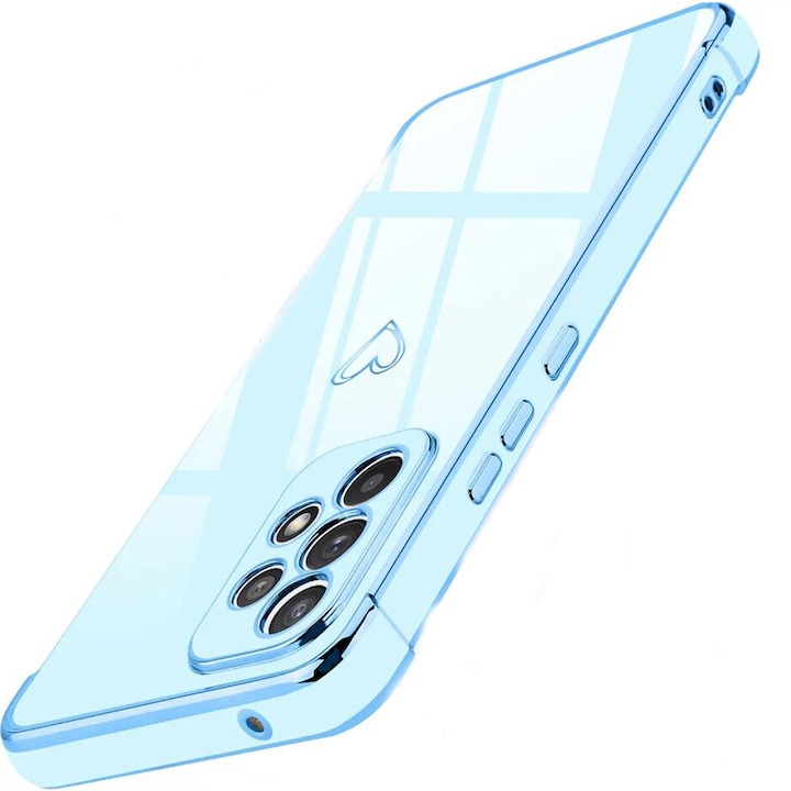 Husa de Protectie, Darklove, Compatibila cu Samsung Galaxy A53 5G, TPU, antisoc, cu decupaje camere, Albastru