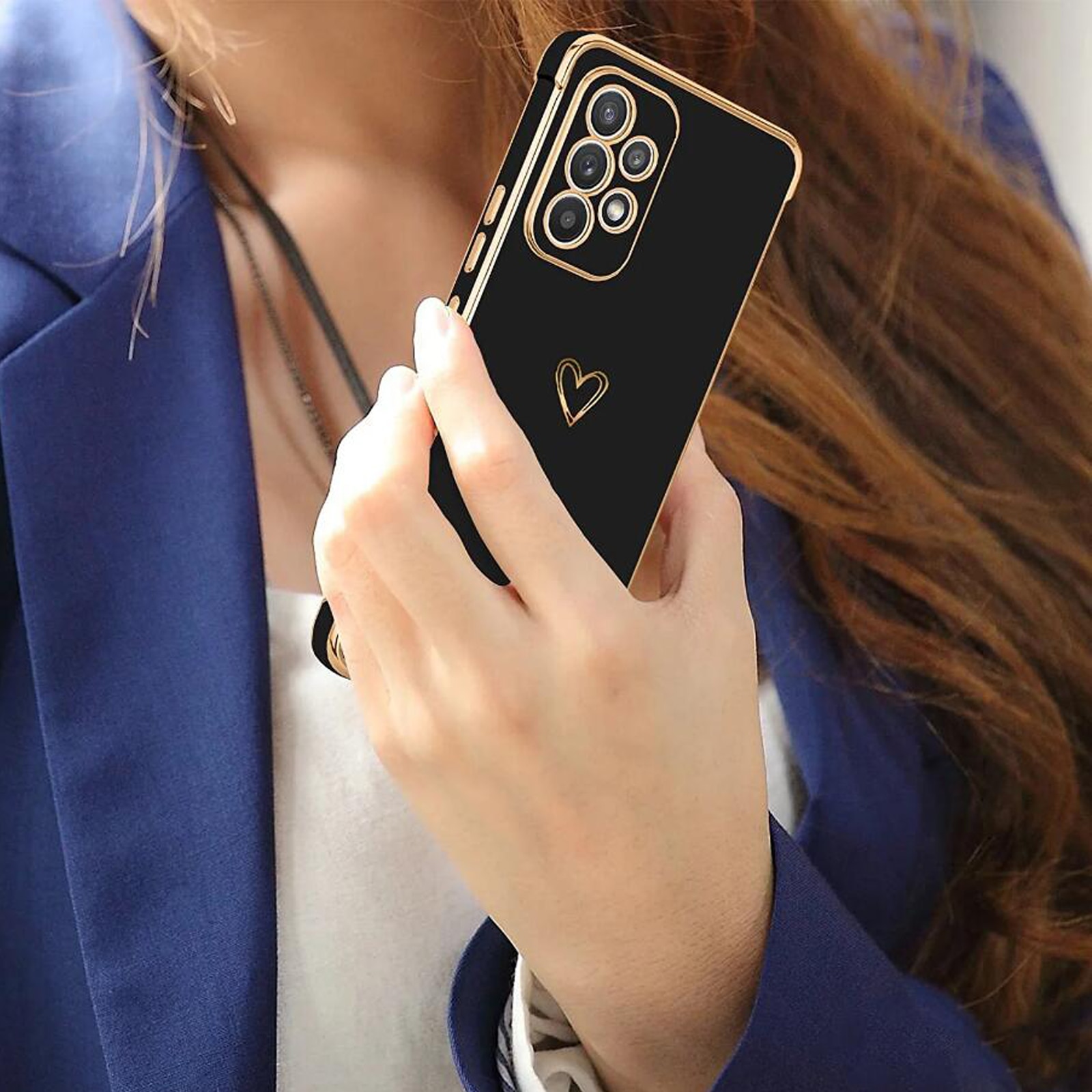 Husa de Protectie, Darklove, Compatibila cu Samsung Galaxy A53 5G, TPU, antisoc, cu decupaje camere, Negru