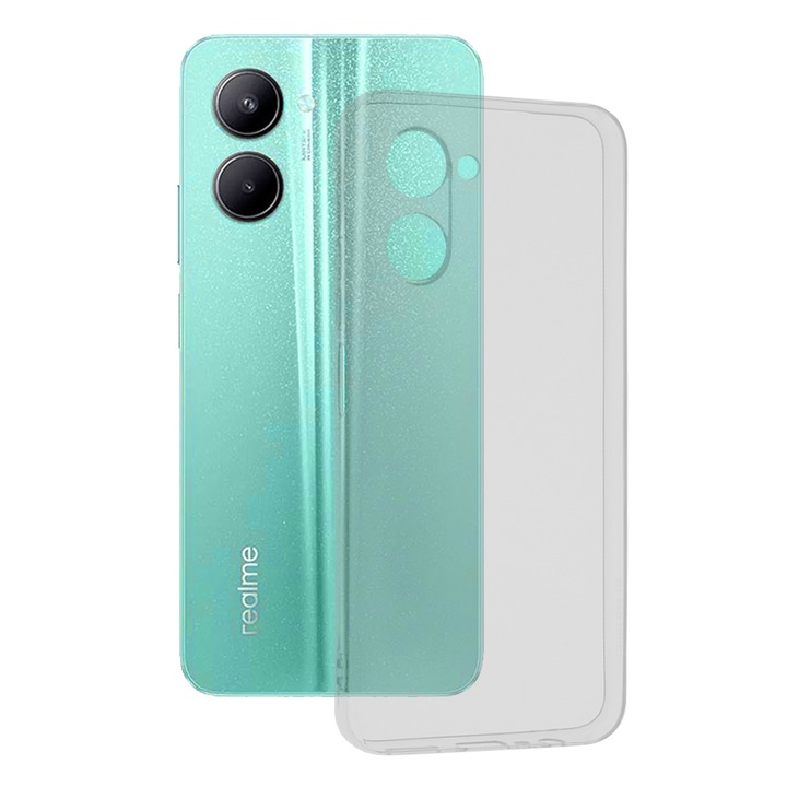AZIAO Clear Protection Case за Realme C33, Invisible Trend, Diamond Hexa Anti-Drop Technology, Perfect Fit, Transparent