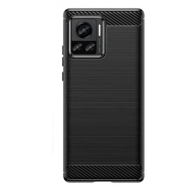 G-Tech Carbon Armored Shockproof Hátlap tok, Motorola Edge 30 Ultra készülékhez, ütésálló, matt felület, fekete