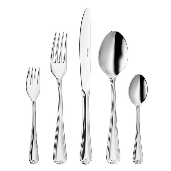 Set tacamuri, Villa Italia, Inox, 12 Persoane, 72 Elemente, Argintiu