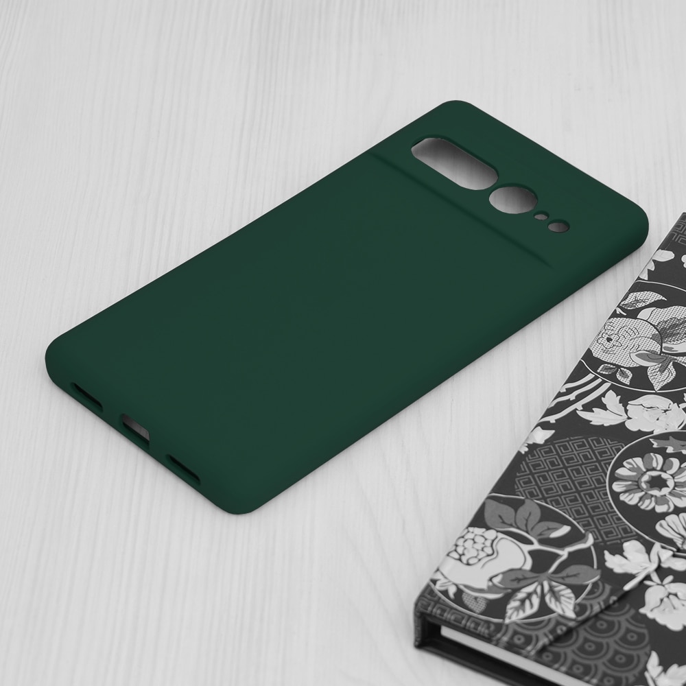 Husa compatibila cu Google Pixel 7, material silicon, Green