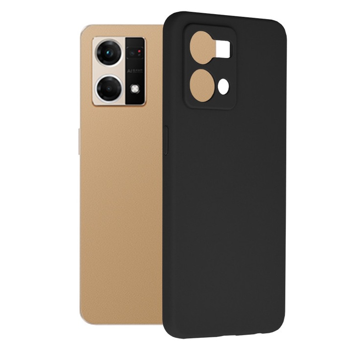 Капак за Oppo Reno7 4G, Techsuit Soft Edge Silicone, черен