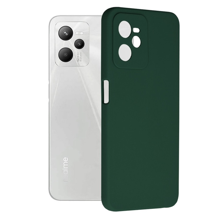 Калъф за Realme C35 / Narzo 50A Prime, Soft Edge Silicone Accessory, Dark Green