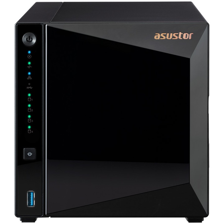 Hálózatra csatlakoztatott tároló Asustor DRIVESTOR 4 Pro AS3304T Realtek RTD1296 processzorral 1,4 GHz, 4 Bay, 2 GB DDR4