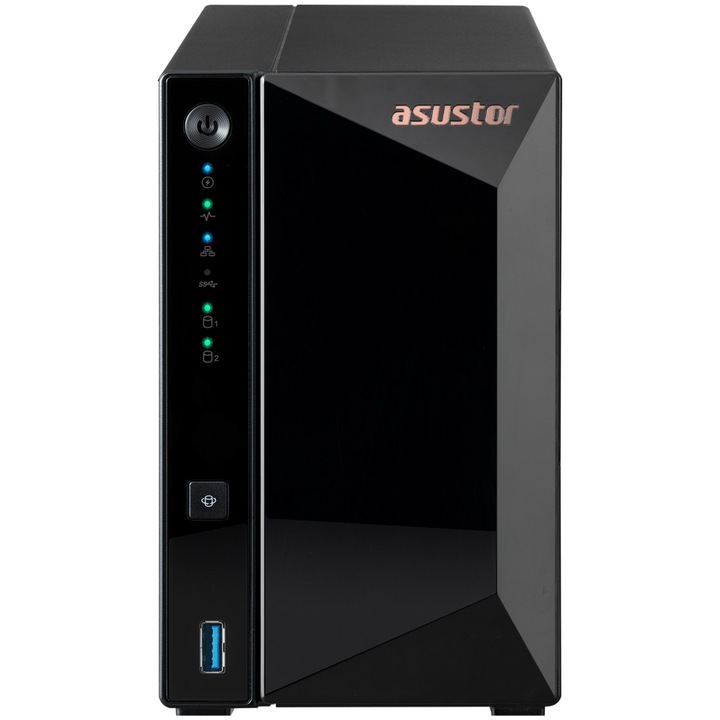 Hálózatra csatlakoztatott tároló Asustor DRIVESTOR 2 Pro AS3302T Realtek RTD1296 processzorral 1,4 GHz, 2 Bay, 2 GB DDR4