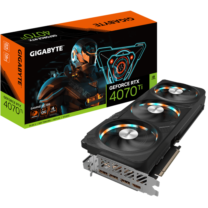 Placa video Gigabyte GeForce® RTX™4070Ti GAMING OC, 12GB, GDDR6X, 192-bit