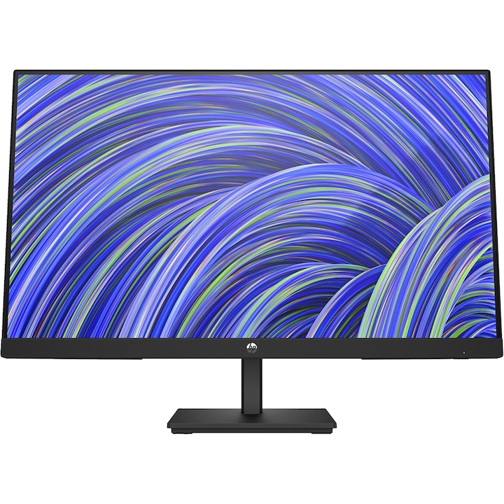 HP V24i, 60.5 cm (23.8"), 1920 x 1080, 16:9, FHD, IPS, 75 Hz, HDMI, DP, VGA, HDCP, (E), Fekete LED monitor