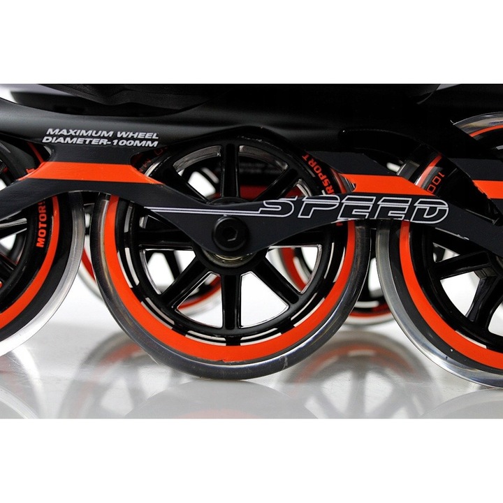 Role unisex Speed Abec9, Nils, Cauciuc, Negru/Rosu, 41