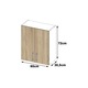 Dulap bucatarie, Akord Furniture Factory, Suspendat, PAL, 60cm, Alb/Maro