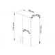 Dulap bucatarie, Akord Furniture Factory, Suspendat, PAL, 60cm, Alb/Maro
