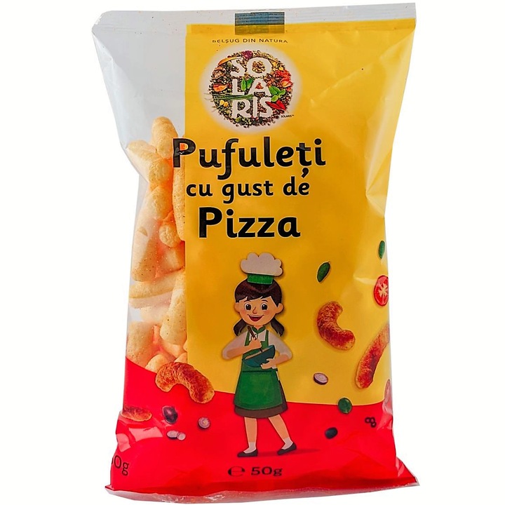 Pizza ízű kukoricafelfújt, 50gr, Solaris Plant