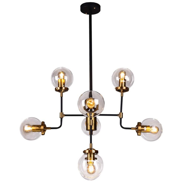 Lustra, Cosmolight, Boston, 8x40W, E27, Negru