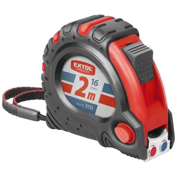 Ruleta Extol Craft, 2 m, latime banda 16 mm