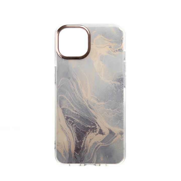 Capac Protectie Spate Colectia Fashion Compatibil Cu iPhone 13 - Marble