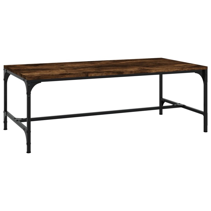 Кафе маса vidaXL, Опушен дъб, 100x50x35 см, Инженерно дърво, 8.2 Kg
