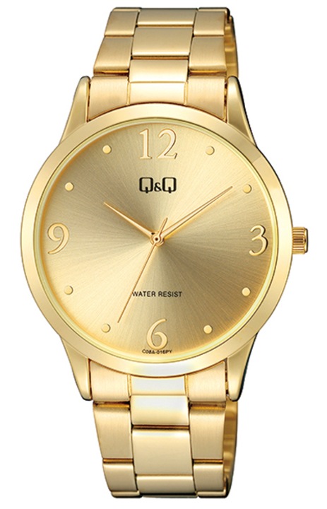 Ceas barbati, Q&Q, C08A-016PY, Auriu