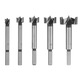 Set burghii tip Forstner 10-15-20-25-35mm, 5 buc, in boxa de lemn, coada cilindrica, Sparta