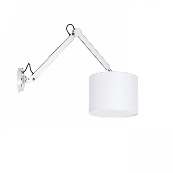 Стенна лампа, Rendl, Метал, 88 x 25 см, Бяло/Хром