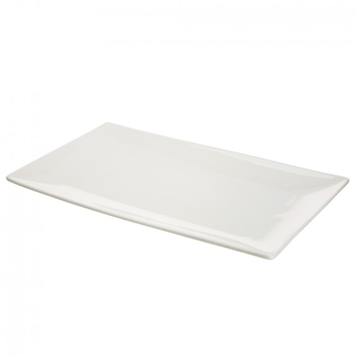 Farfurie plata, Altomdesign, Portelan, 31 x 2 cm, Patrata, Alb