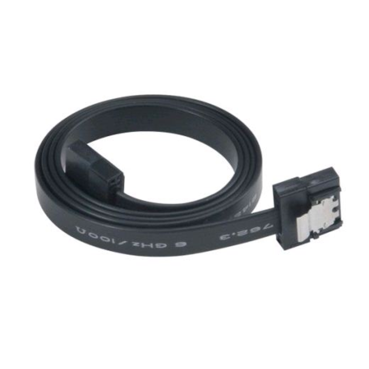 Кабел SATA конектор Akasa Proslim 30cm клипс черен