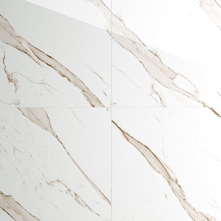 Gresie portelanata rectificata Royal Statuario Grey, 60X60, lucioasa, 1.44 mp/cutie