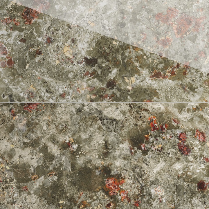 Gresie portelanata rectificata Nebula Green, 59.5X119.5, lucioasa, 1.42 mp/cutie