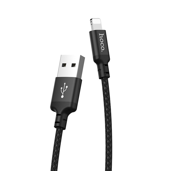 Hoco Times Speed adatkábel, USB-A - Lightning típusú, 10 W, 2,4 A, 1 m, fekete