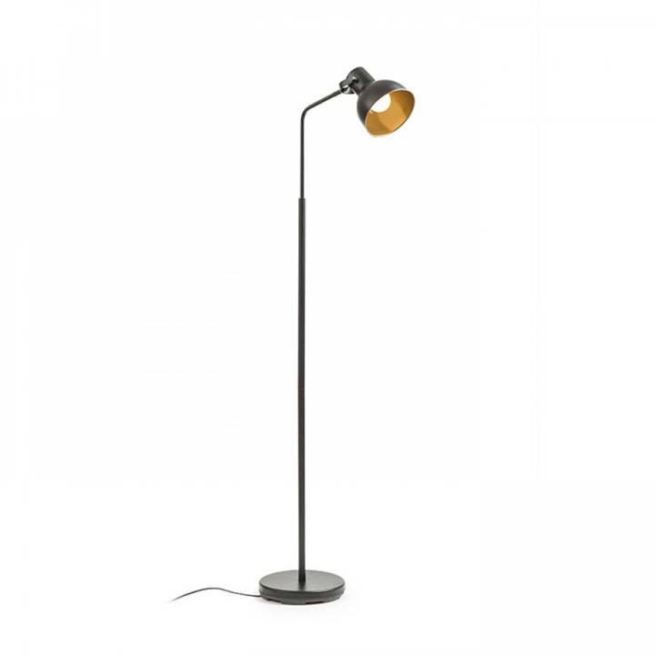 Lampadar, Rendl, Metal, 145 x 42.5 cm, Negru/Auriu