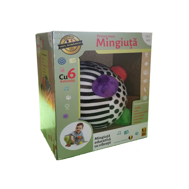 Допълнителна интерактивна/образователна играчка на румънски език с 6 дейности, МОЯТА ПЪРВА ТОПКА