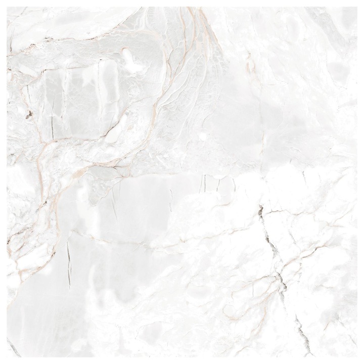 Gresie portelanata Isabella White, 45X45, lucioasa, 1.62 mp/cutie