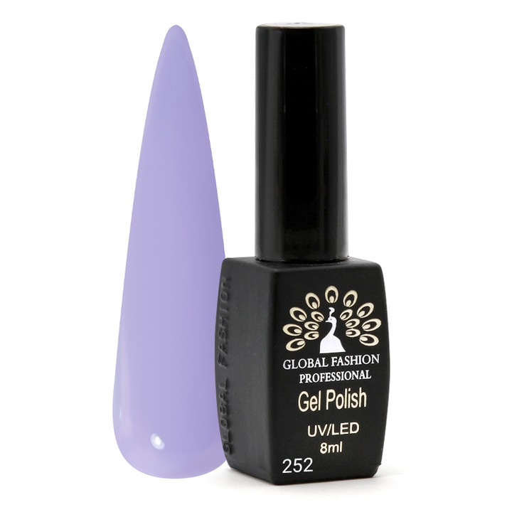 Oja semipermanenta, Global Fashion, BLACK ELITE, 8 ml, Violet 252