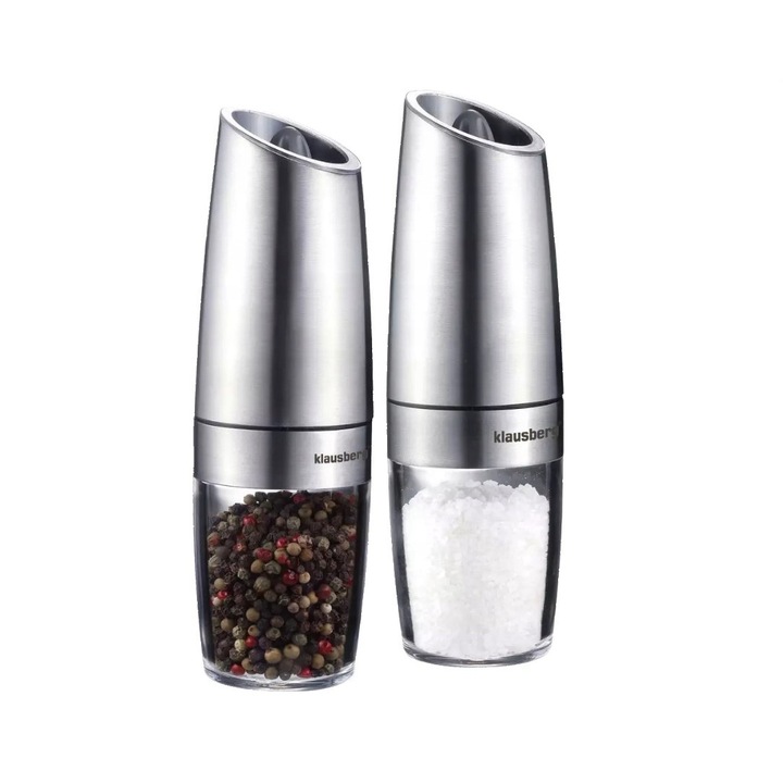 Set de 2 rasnite pentru sare si piper, capacitate 50 ml, 4-20 cm, Klausberg