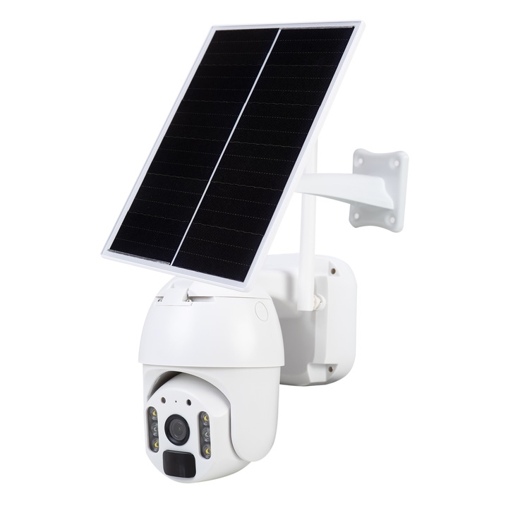Camera supraveghere video PNI IP503 2Mp cu panou solar IP P2P PTZ wireless, slot card microSD, control din aplicatie