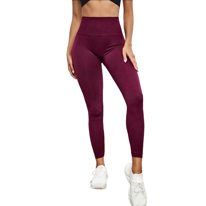 Colanti WNY Fitness PRO modelatori Push Up cu talie inalta WCLNT2470-3, Rosu violet