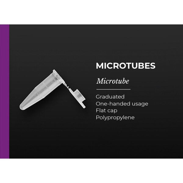 Microtuburi cu capac, 1,5 ml, gradate, PE, Transparente, ambalare 500 ...