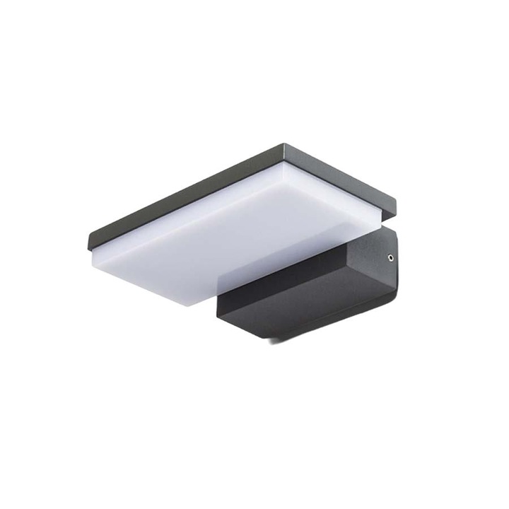 Aplica de perete, Rendl, Metal, 13.3 x 18 x 4 cm, Antracit