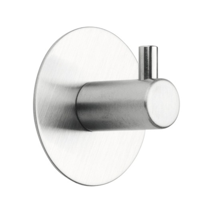 Cuier cu adeziv super rezistent, eSimplu®, pentru baie sau bucatarie, argintiu