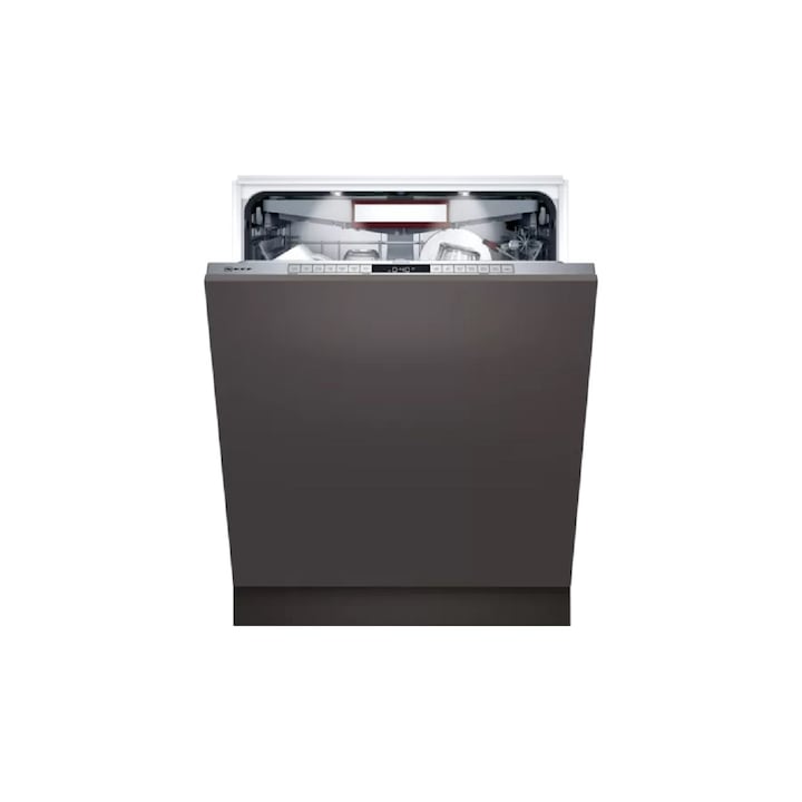 Masina de spalat vase complet incorporabila NEFF 2S187TC800E, N70, 60 cm, Door Open Assist, Zeolith, Chef 70°C, Home Connect, Aqua Stop, Clasa A