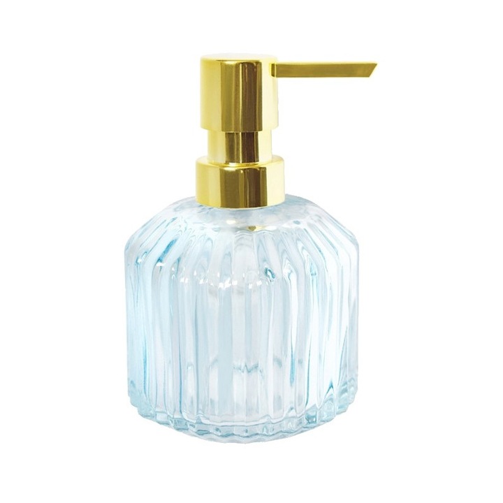 Ръчен дозатор за течен сапун от стъкло, 100мл, злато, Sepio