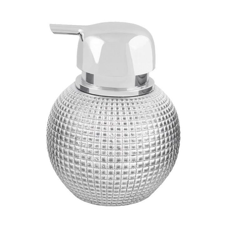 Керамичен ръчен дозатор за течен сапун, 150 мл, сребрист, Sepio