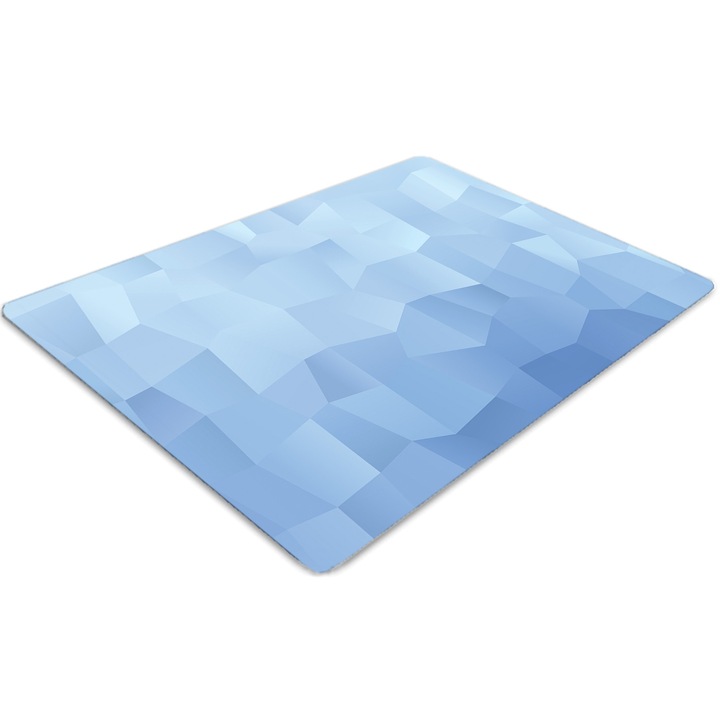 Covor pentru scaun de birou, PVC, abstractia albastra, Albastru, 140 cm x 100 cm, 010250310030100030965