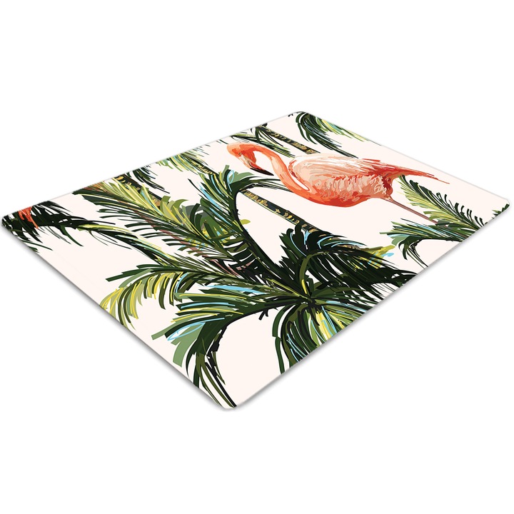 Covor pentru scaun de birou, PVC, flamingo, Verde, 140 cm x 100 cm, 010250310030100011314