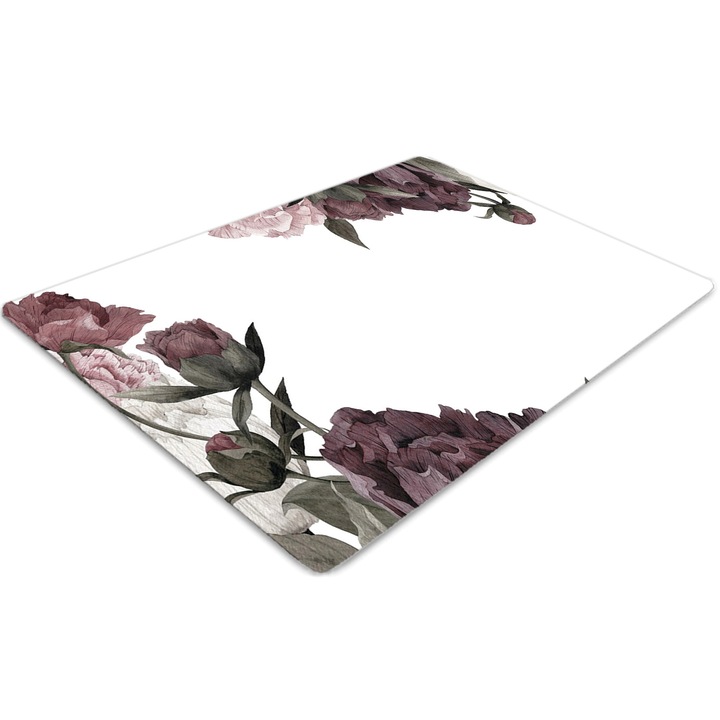 Covor pentru scaun de birou, PVC, bujor, Roz, 140 cm x 100 cm, 010250310030100011264