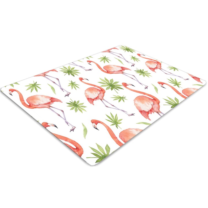 Covor pentru scaun de birou, PVC, flamingo, Verde, 140 cm x 100 cm, 010250310030100030262