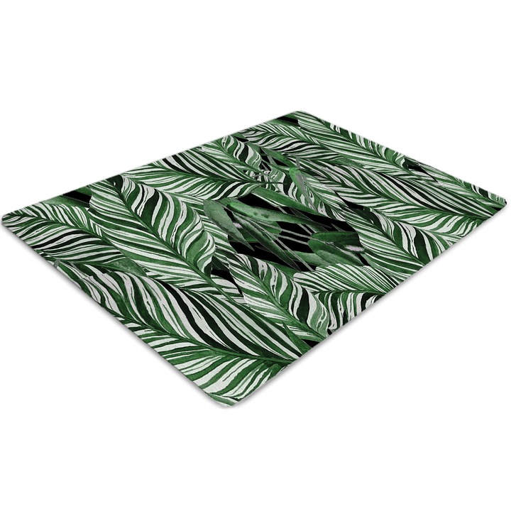 Covor pentru scaun de birou, PVC, jungla tropicala, Verde, 140 cm x 100 cm, 010250310030100011416
