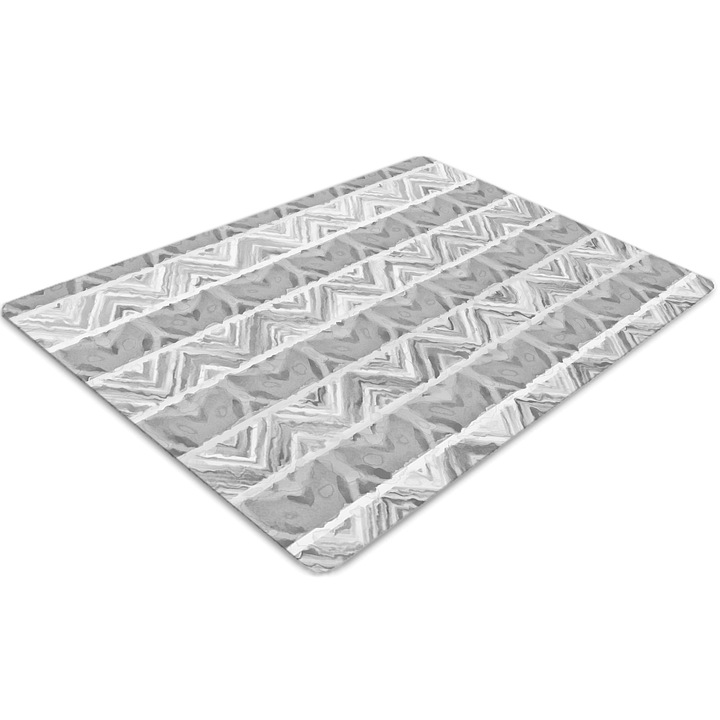 Covor pentru scaun de birou, PVC, stil scandinav, Alb, 140 cm x 100 cm, 010250310030100029981
